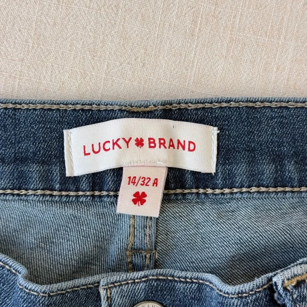 Lucky Brand Sweet Mid Rise Boot Jeans 14/32A Dark Wash Y2K Bootcut